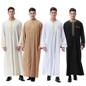 Muslim Islamic Clothing for men Arabia Islamic abaya Men's Kaftan Jubba islam Apparel men thobe