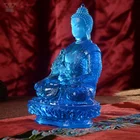 Blue Blue Liuli Buddha Liuli Bhaisajya Blue Medicine Buddha Statue 5 Size H12cm On Stock