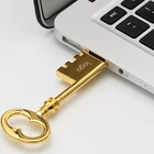 Usb Drive Flash Gold/Silver Metal Key USB Pen Drive Flash Memory USB