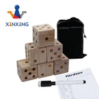 Dice Dice Wooden Dice Custom Wooden Giant Yard Dice Set - Includes 6 3.5-Inch Dice And Bag