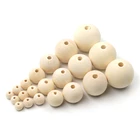 Beads Safe And Natural Baby Teether Beads 12mm 18mm 20mm Round Wood Beads