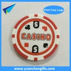 Poker 2016 Custom Logo Printed On 2 Sides Poker Chips Golf Plastic Ball Marker
