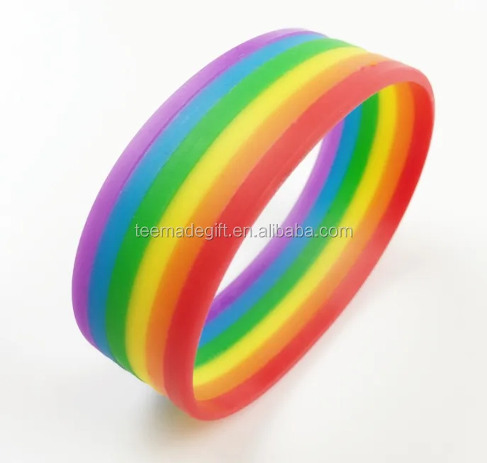 cheap rainbow gay pride bracelet silicone wristbands - buy