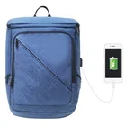 Bag Wholesale 600d Pu College School Bag Laptop Backpack With Usb Charger For Men