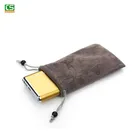 Velvet Pouch Phone Phone Bag Custom Printed Design Microfiber Velvet Drawstring Pouch Bags For Phone