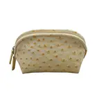 Zip Cosmetic Bag Bag Makeup Bags Cosmetic Bags Custom Ostrich Leather Makeup Pouch Zip Closure Cosmetic Bag
