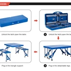 Outdoor Table And Aluminum Plastic Portable Folding Outdoor Picnic Camping Table And Chair