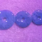 Making Wholesale A Grade Natural Smooth Gemstone Aquamari Donuts 30MM Pendant For Jewelry Making