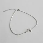 Silver Bracelet Simple Stylish Fashion Handmade 925 Sterling Silver Cross Bracelet