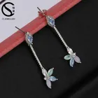 Earrings Gemstone Earring Earrings 66165E Fashion Designs New Model Earrings Colorful Gemstone American Diamond Earring