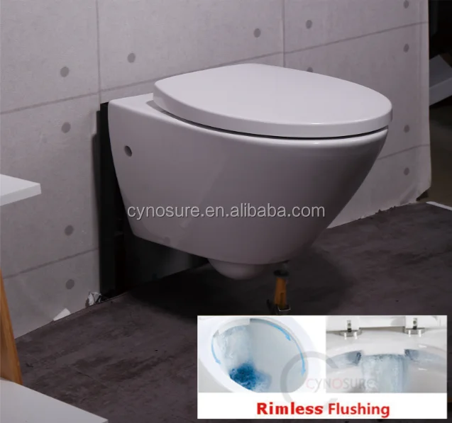 Rimless, Rimfree Wall hung wc toilet, wall hung water closet, wall mounted toilet, View rimless wall toilet, CYNOSURE Product Details from Cynosure Sanitary Ware Company Limited on Alibaba.com