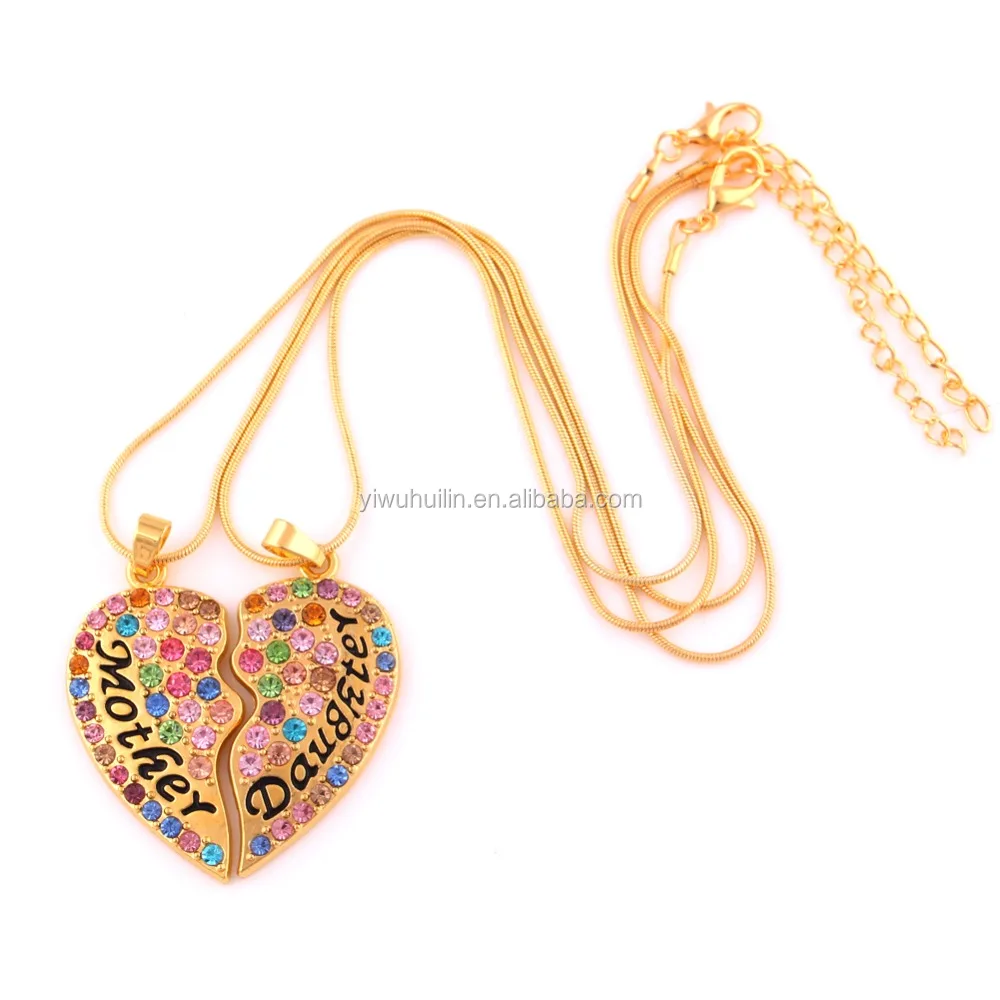 Love Pendant Gold Chain Snake Necklace 