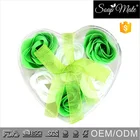 Flower Soap Heart Rose Soap Gift Best Selling Whitening Beauty Rose Flower Paper Soap In Heart Shape Pvc Box For Gift