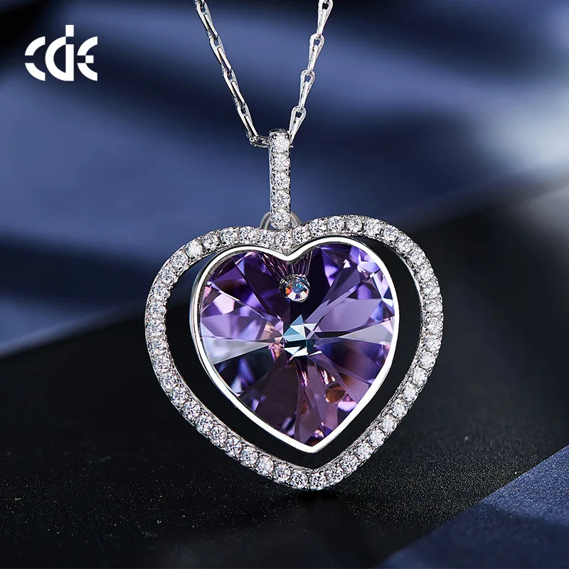 Jewelry 925 Sterling Silver Heart Pendant Necklace For Girl