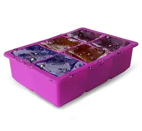 Hot sale silicone ice cube trays, custom logo printing ice tray mold silicone