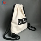 Cotton Canvas Gym Sport Duffle Bag With Logo Printed For Promotional