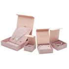 Jewelry Set Necklace Box Custom Luxury Elegant Cardboard Paper Jewelry Set Packaging Box With Hot Stamping Logo