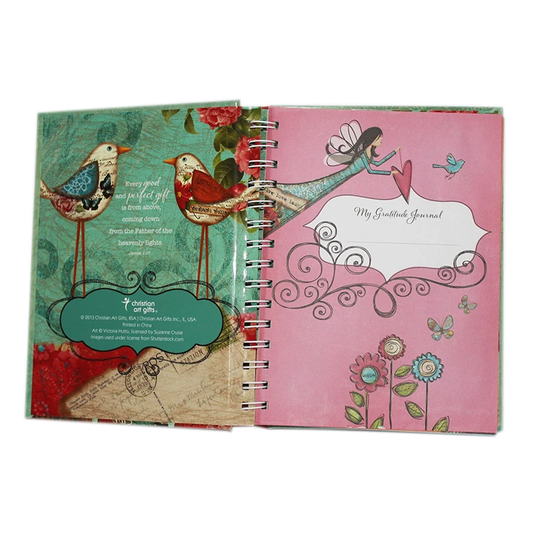 custom spiral notebook with colored paper printing