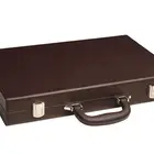 Chess 16 Inch Brown Classic Handmade Premium Leather Backgammon Set Backgammon Board Game Koffer Box With Chess Pieces