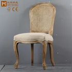 french antique rattan back chair hand carved dining chair