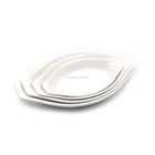 Oval Restaurant White Dinner Plate White Melamine Dinner Plates Oval Dish For Restaurant And Hotel
