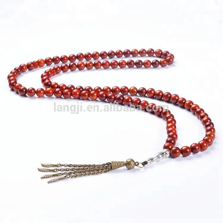 YS11 customized  allah logo baptism connector Meditation Egypt Oman arab Natural stonenecklace gift 8mm prayer rosary beads