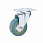 Gray Wheel Castor Wheel 50mm Gray Rubber Castor Wheel With Brake