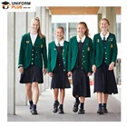 School Skirt Girls Uniform Girlsschooluniform School Skirt School Pinafores Skirt Design Girls Green Uniform Coat