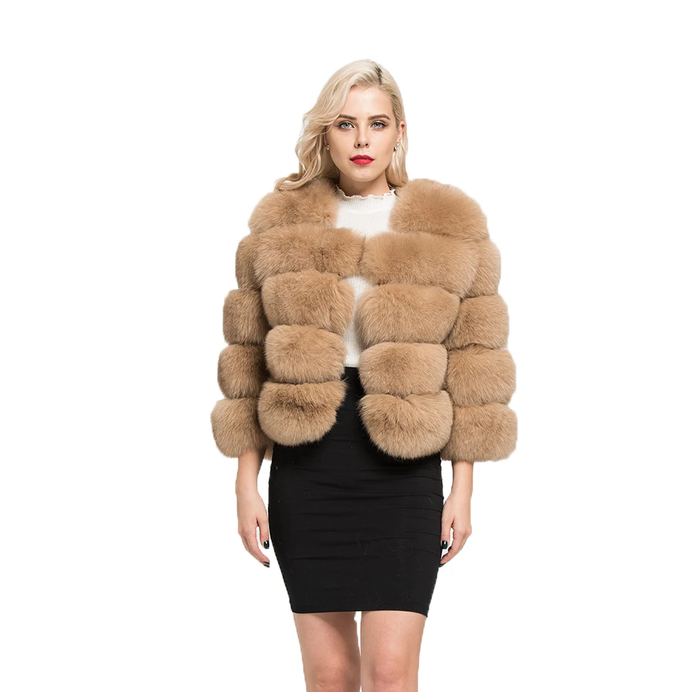 fox fur cropped jacket