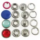Ring Prong Snap Fastener Custom Wholesale Fashion Ring Prong Pearl 4 Parts Press Metal Snap Fastener