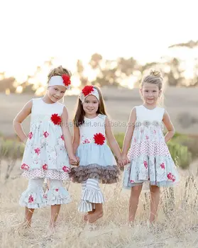 Sisters clothing set Happy & Joyful set by Giggle Moon floral print girls dresses baby girl boutique sets newborn baby clothing