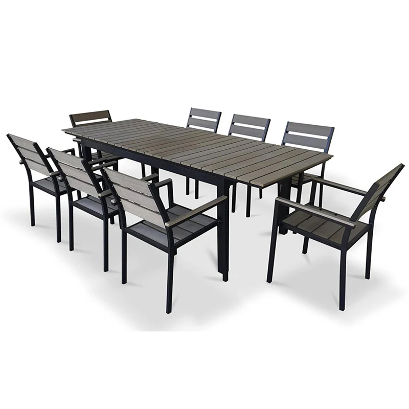 9 piece extendable outdoor dining set