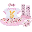 Day Clothing New Baby Easter Day Outfits Children Cotton Jumpsuit Romper Girl Clothing Set