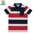 School Uniform Shirt OEM Custom Solf School Uniform Stripe Pocket Design Kid Clothing Polo T Shirt