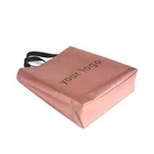 Pink Woven Bags Gift Shopping Rose Pink Metallic Luxury Laminated Pp Non Woven Fabric Carry Shopping Gift Package Bag