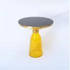 Replica Designer Furniture Transparent Glass Base Brass Bell Table By Sebastian Herkner
