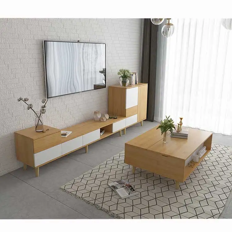 2018 cheap modern new model wood tv stand for home