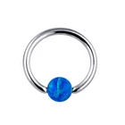 Bead Jewelry Captive Bead Ring Titanium Blue Opal Captive Bead Rings Opal Body Jewelry
