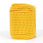 Rescue Rope 8mm Yellow PP Polypropylene Solid Double Braided Kernmantle Safety Rope For Rescue