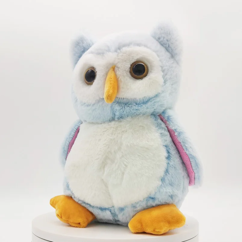 blue stuffed owl