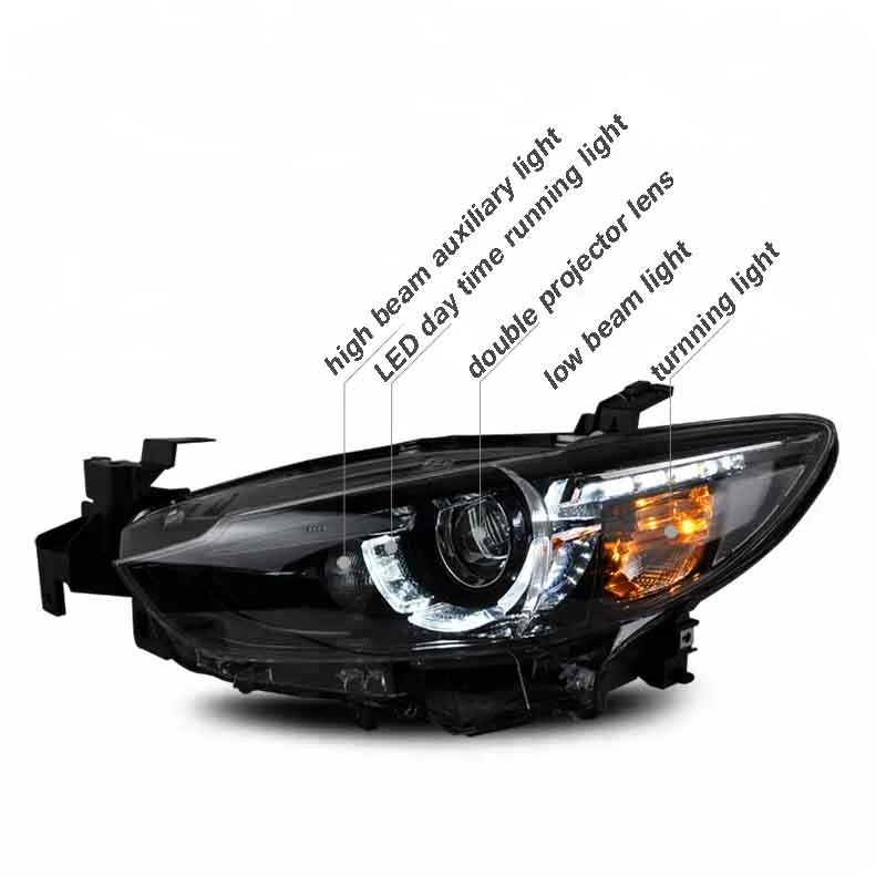 6 inch -Black Passenger side WITH install kit 2012 Mazda 6 SEDAN Post mount spotlight LED 