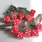 Personality Creative Dice Cigarette Holder Credit Card Catcher Clip Alligator Clamps With Dice
