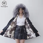 Real Coat Down Coat 2018 High Quality Real Fox Fur Parka Women/ Ladies Parka Female Real Fur Coat
