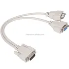 To Wholesale VGA To VGA Cable VGA Dual Monitor Adapter Y Splitter HD15 Male To 2 HD15 Female