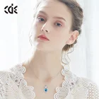 Pendant Necklace Animal Pendant Necklace Factory Wholesale Animal Logo Blue Crystal Owl Pendant Women Necklace