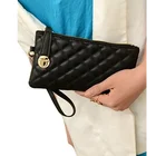 Leather Clutch For Bag Elegant Quilted Leather Wristlet Clutch For Casual Business Evening Outing Wallet Bag