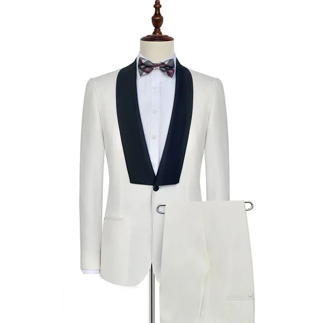 Fitty Lell Mens 3 Pieces Wedding Suits One Button Blazer Vested Groom Tuxedo Formal Business Suit