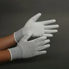 Gloves Coated Glove High Quality Esd Carbon Fiber Pu Coated Palm Fit Gloves Guantes De Trabajo