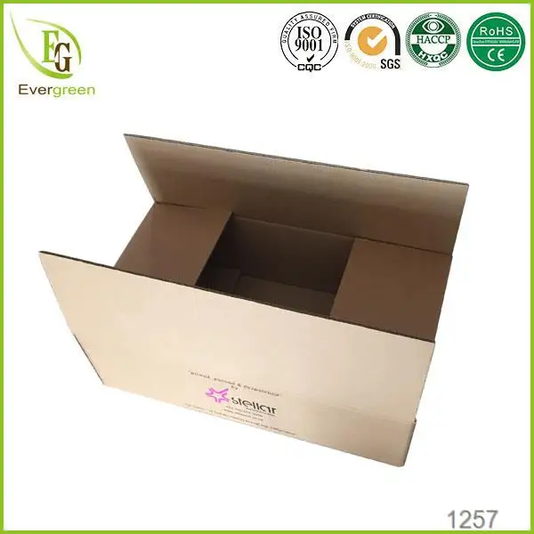 wall corrugated cardboard boxes for packing with 2 colors custom