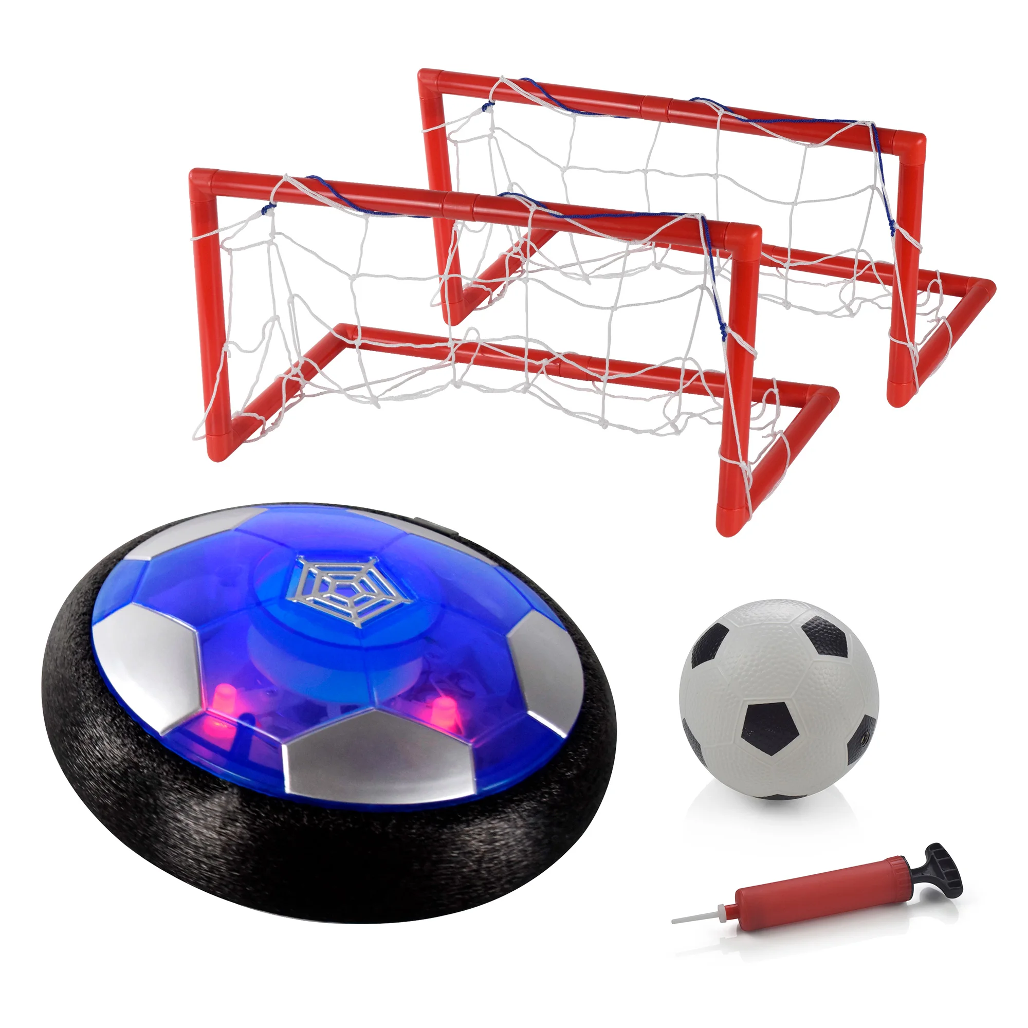 MONILON Kids Toys 2 Gates Air Power Football T... Hover Soccer Ball Goal Set 